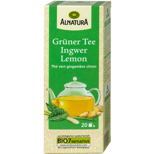 Alnatura Bio Grüner Tee Ingwer Lemon 20ST 30G