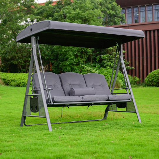 Home Deluxe Hollywoodschaukel DESCANSO grau