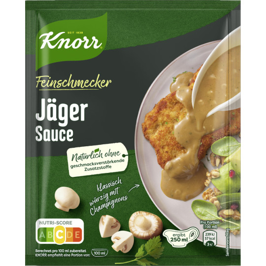 EDEKA24 | Knorr Feinschmecker Jäger Sauce ergibt 250ML