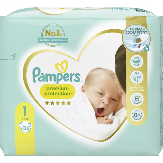 Pampers Premium Protection New Baby Windeln Gr.1 2-5kg 26ST