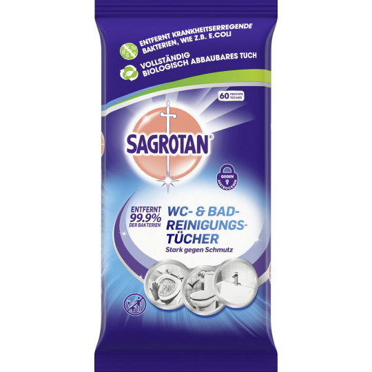 Sagrotan WC- & Bad-Reinigungstücher 60ST