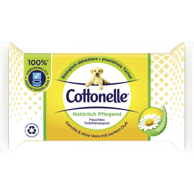 Cottonelle Feuchtes Toilettenpapier Natürlich Pflegend Kamille & Aloe Vera  42ST